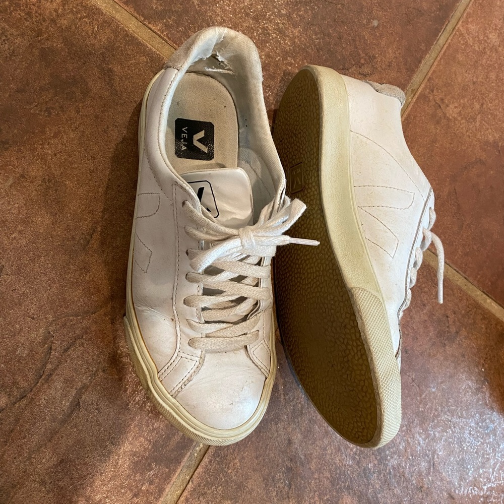 Veja white Esplar leather sneakers